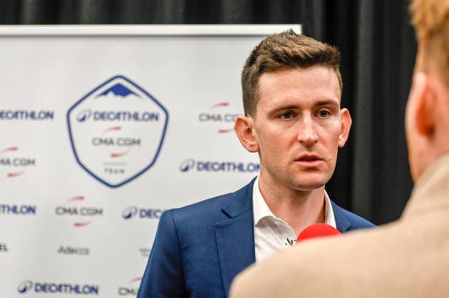 Decathlon - CMA CGM Cycling Team 2026 Presentation Belgian rider Tiesj Benoot responds to the press after the team presentation of the DECATHLON - CMA CGM cycling team ahead of the coming 2026 season in Villeneuve d Ascq, France, on December 11, 2025. Villeneuve d Ascq France  Copyright: xGautierxDemouveauxx originalFilename:demouveaux-notitle251211_npsSW.jpg
