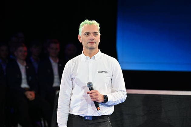 Decathlon - CMA CGM Cycling Team 2026 Presentation Nicolas Pierron, the leader of Van Rysel, participates in the team presentation ahead of the coming 2026 season in Villeneuve d Ascq, France, on December 11, 2025, at the Decathlon Campus store. Villeneuve d Ascq France  Copyright: xGautierxDemouveauxx originalFilename:demouveaux-notitle251211_npP9k.jpg