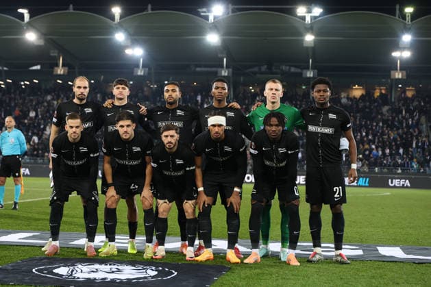 SOCCER - UEFA EL, Sturm vs Red Star GRAZ,AUSTRIA,11.DEC.25 - SOCCER - UEFA Europa League, SK Sturm Graz vs Red Star Belgrade. Image shows team photo Sturm.  GEPAxpictures xChrisxBauer