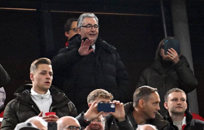 11 12 2025, xsltx, Football UEFA Europa League, VfB Stuttgart Maccabi Tel Aviv v l Dietmar Allgaier President VfB Stuttgart Stuttgart