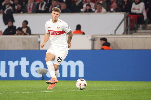 Stuttgart, Football UEFA Europa League, Season 2025 2026, VfB Stuttgart vs Maccabi Tel Aviv, Finn Jeltsch VfB