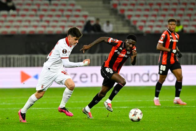 FOOTBALL : OGC Nice VS Sporting Braga - UEFA Europa League - 11 12 2025 Pau Victor (SC Braga) - UEFA Europa League match between OGC Nice and SC Braga on December 11, 2025 at the Allianz Riviera in Nice. NiceFrance  Copyright: xWilliamxCannarellax