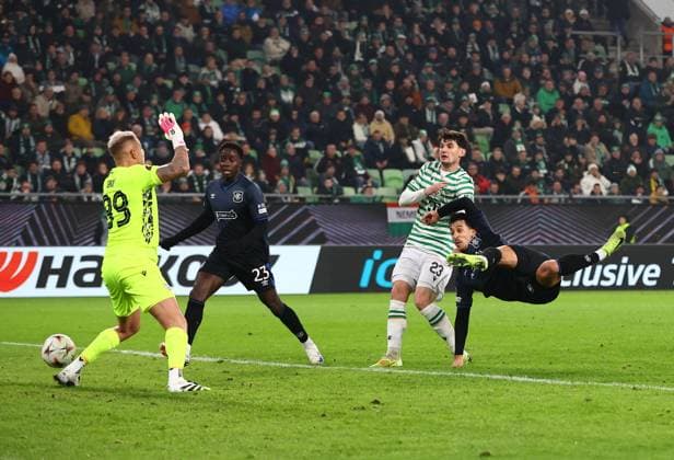 Bojan Miovski of Rangers scores the opening goal Ferencvaros v Rangers, UEFA Europa League, Group Stage, Football, Groupama Arena, Budapest, Hungary - 11 Dec 2025Budapest Groupama Arena Hungary EDITORIAL USE ONLY No use with unauthorised audio, video, data, fixture lists, club league logos or live services. Online in-match use limited to 120 images, no video emulation. No use in betting, games or single club league player publications.  Copyright: xMichaelxZemanek Shutterstockx 16080575p