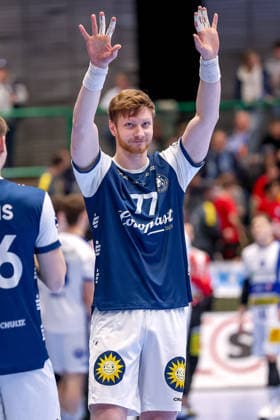 11 12 2025, Handball, HBL, Bergischer HC ThSV Eisenach, Unihalle Wuppertal contract extension with Johannes Wasielewski BHC 77 North Rhine-Westphalia Germany