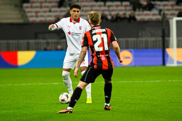 FOOTBALL : OGC Nice VS Sporting Braga - UEFA Europa League - 11 12 2025 Vitor Carvalho (SC Braga) - UEFA Europa League match between OGC Nice and SC Braga on December 11, 2025 at the Allianz Riviera in Nice. NiceFrance  Copyright: xWilliamxCannarellax