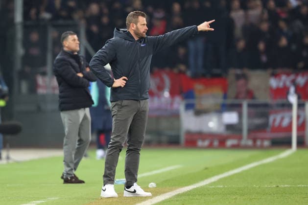 SOCCER - UEFA EL, Sturm vs Red Star GRAZ,AUSTRIA,11.DEC.25 - SOCCER - UEFA Europa League, SK Sturm Graz vs Red Star Belgrade. Image shows head coach Juergen Saeumel (Sturm).  GEPAxpictures xChrisxBauer