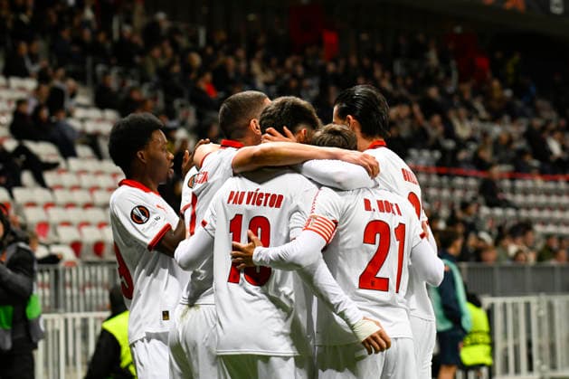 FOOTBALL : OGC Nice VS Sporting Braga - UEFA Europa League - 11 12 2025 Joy SC Braga - But Pau Victor - UEFA Europa League match between OGC Nice and SC Braga on December 11, 2025 at the Allianz Riviera in Nice. NiceFrance  Copyright: xWilliamxCannarellax