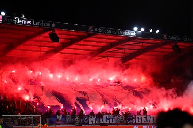 Midtjylland v KRC Genk - UEFA Europa League MIDTJYLLAND, DENMARK - DECEMBER 11 : supporters and fans KRC Genk showing their colors during the UEFA Europa League 2025 26 League Phase MD6 match between Midtjylland and KRC Genk on December 11, 2025 in Midtjylland, Denmark, 11 12 2025 Midtjylland Denmark  Copyright: xTomasxSiskx