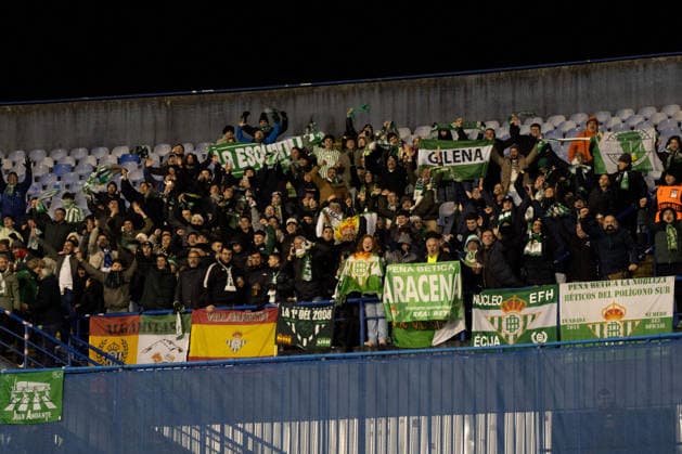 Zagreb, Croatia, December 11th 2025, Fans Real Betis celebrate score during the UEFA Europa League, League phase Matchday 1, match between Dinamo Zagreb (Croatia) and Fenerbahce (Turkey) at Stadium Maksimir, Zagreb, Croatia.(Photo by Tim Lenart Sports Press Photo) Copyright: xTimxLenartx xSPPx Sportspressphoto_SPR72962