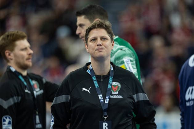 DAIKIN HBL SG Flensburg Handewitt vs Füchse Berlin 11 12 25 Nicolej Krickau Coach, Füchse Berlin DAIKIN HBL SG Flensburg Handewitt vs Füchse Berlin, GP JOULE Arena on 11 12 25 Copyright: xBEAUTIFULxSPORTS MarioxM.xKobergx