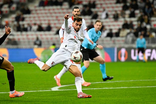 FOOTBALL : OGC Nice VS Sporting Braga - UEFA Europa League - 11 12 2025 Ricardo Horta (SC Braga) - UEFA Europa League match between OGC Nice and SC Braga on December 11, 2025 at the Allianz Riviera in Nice. NiceFrance  Copyright: xWilliamxCannarellax