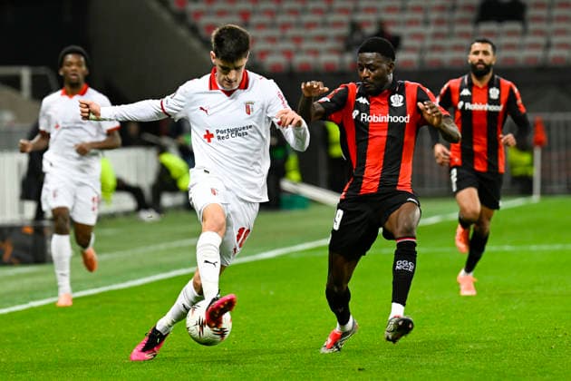 FOOTBALL : OGC Nice VS Sporting Braga - UEFA Europa League - 11 12 2025 Pau Victor (SC Braga) - UEFA Europa League match between OGC Nice and SC Braga on December 11, 2025 at the Allianz Riviera in Nice. NiceFrance  Copyright: xWilliamxCannarellax