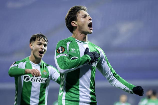 GNK Dinamo v Real Betis Balompie - UEFA Europa League 2025 26 League Phase MD6 Rodrigo Riquelme of Real Betis celebrate his goal during the UEFA Europa League 2025 26 League Phase MD6 match between GNK Dinamo and Real Betis Balompie at Stadion Maksimir on December 11, 2025 in Zagreb, Croatia.  SanjinxStrukic PIXSELL