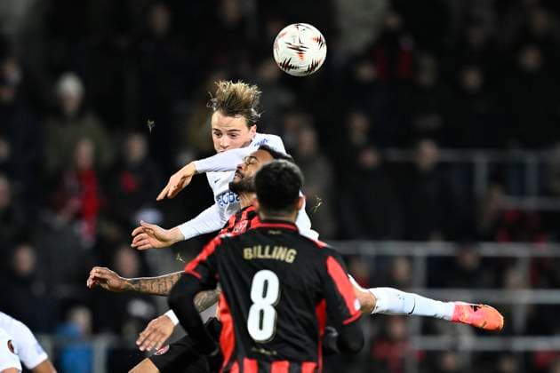 Midtjylland v KRC Genk - UEFA Europa League MIDTJYLLAND, DENMARK - DECEMBER 11 : Smets Matte defender of KRC Genk during the UEFA Europa League 2025 26 League Phase MD6 match between Midtjylland and KRC Genk on December 11, 2025 in Midtjylland, Denmark, 11 12 2025 Midtjylland Denmark  Copyright: xTomasxSiskx
