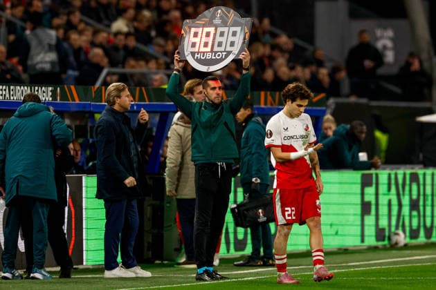 2025-12-11 FC Utrecht v Nottingham Forest FC - UEFA Europa League 2025 26 League Phase MD6 UTRECHT, NETHERLANDS - DECEMBER 11: Fourth Official Milos Gigovic looks on during the UEFA Europa League 2025 26 League Phase MD6 match between FC Utrecht and Nottingham Forest FC at Stadion Galgenwaard on December 11, 2025 in Utrecht, Netherlands. Utrecht Stadion Galgenwaard Netherlands Content not available for redistribution in The Netherlands directly or indirectly through any third parties. Copyright: xBenxGalx