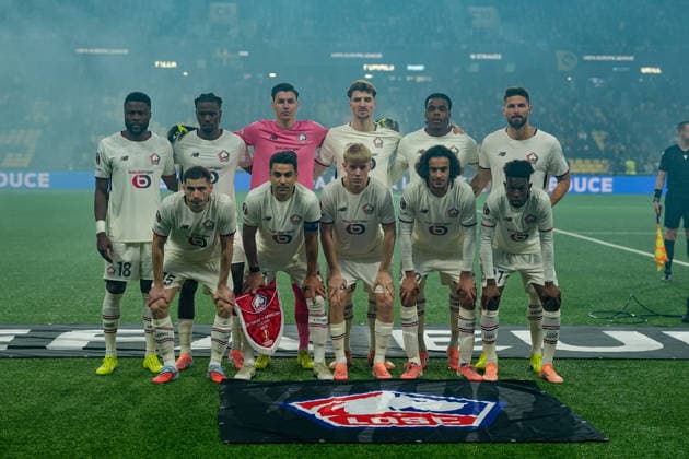 Switzerland UEFA Europa League 2025 26, BSC Young Boys vs LOSC Lille Stadion Wankdorf, Bern Starting eleven of LOSC Lille Bern Stadion Wankdorf Bern Switzerland Copyright: xKjetilxWaberx