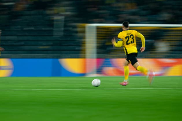 Switzerland UEFA Europa League 2025 26, BSC Young Boys vs LOSC Lille Stadion Wankdorf, Bern Loris Benito 23 Young Boys in action Bern Stadion Wankdorf Bern Switzerland Copyright: xKjetilxWaberx