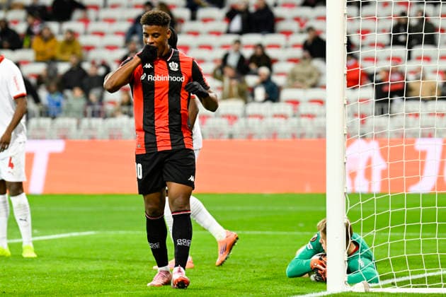 FOOTBALL : OGC Nice VS Sporting Braga - UEFA Europa League - 11 12 2025 Kevin Carlos (OGC Nice) - UEFA Europa League match between OGC Nice and SC Braga on December 11, 2025 at the Allianz Riviera in Nice. NiceFrance  Copyright: xWilliamxCannarellax