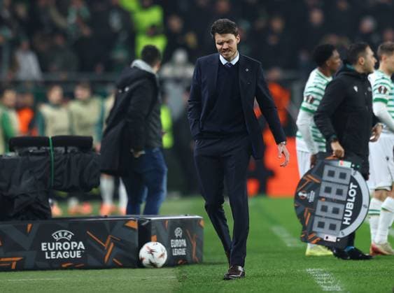 Danny Rohl manager of Rangers reacts after conceding second goal Ferencvaros v Rangers, UEFA Europa League, Group Stage, Football, Groupama Arena, Budapest, Hungary - 11 Dec 2025Budapest Groupama Arena Hungary EDITORIAL USE ONLY No use with unauthorised audio, video, data, fixture lists, club league logos or live services. Online in-match use limited to 120 images, no video emulation. No use in betting, games or single club league player publications.  Copyright: xMichaelxZemanek Shutterstockx 16080575ak