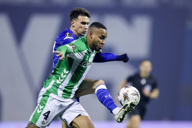 GNK Dinamo v Real Betis Balompie - UEFA Europa League 2025 26 League Phase MD6 Dejan Ljubicic of Dinamo and Natan of real Betis in action during the UEFA Europa League 2025 26 League Phase MD6 match between GNK Dinamo and Real Betis Balompie at Stadion Maksimir on December 11, 2025 in Zagreb, Croatia.  SanjinxStrukic PIXSELL