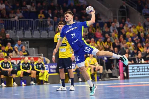 Kay Smits Gummersbach at the seven-meter Rhein Neckar Loewen vs VfL Gummersbach, Handball, 1 Bundesliga, 11 12 2025 Rhein Neckar Loewen vs VfL Gummersbach, Handball, 1 Bundesliga, 11 12 2025 Mannheim Copyright: xEibner-Pressefotox EP_RWS