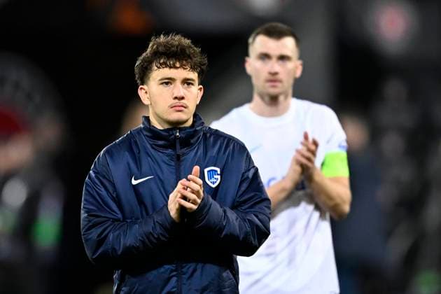 Midtjylland v KRC Genk - UEFA Europa League MIDTJYLLAND, DENMARK - DECEMBER 11 : Karetsas Konstantinos midfielder of KRC Genk after the UEFA Europa League 2025 26 League Phase MD6 match between Midtjylland and KRC Genk on December 11, 2025 in Midtjylland, Denmark, 11 12 2025 Midtjylland Denmark  Copyright: xTomasxSiskx