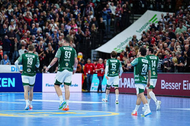 Fuechse Berlin disappointed after defeat GER, SG Flensburg Handewitt vs Fuechse Berlin, Handball, Bundesliga, Matchday 16, Season 2026 2026, 11 12 2025 GER, SG Flensburg Handewitt vs Fuechse Berlin, Handball, Bundesliga, Matchday 16, Season 2026 2026, 11 12 2025 Flensburg Copyright: xEibner-Pressefoto MarcelxvonxFehrnx EP_MFN