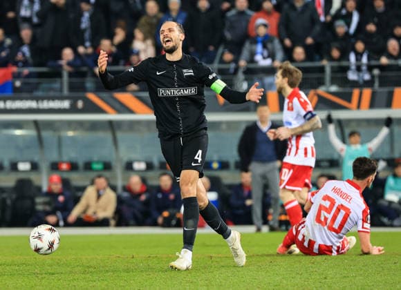 SOCCER - UEFA EL, Sturm vs Red Star GRAZ,AUSTRIA,11.DEC.25 - SOCCER - UEFA Europa League, SK Sturm Graz vs Red Star Belgrade. Image shows Jon Gorenc-Stankovic (Sturm).  GEPAxpictures xWolfgangxGrebien