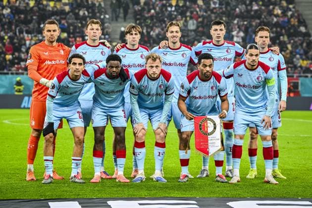 BUCHAREST , 11-12-2025 , National Arena , season 2025 2026 , UEFA Europa League football , League phase matchday 6 , match between FC Steaua Boekarest and Feyenoord , picture shows Teampicture Feyenoord FCSB - Feyenoord  x200123534x Copyright: