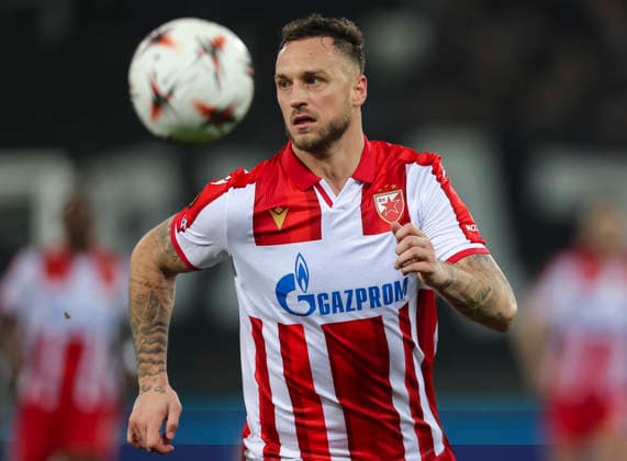 Sturm v Crvena Zvezda, UEFA Europa League, League phase, Matchday 6, season 2025 2026 Marko Arnautovic of Crvena Zvezda during the UEFA Europa League football match between Sturm Graz and Crvena Zvezda (Red Star) at Stadion Graz Liebenau on December 11. 2025. in Graz, Austria. Graz Austria Copyright: xPedjaxMilosavljevic STARSPORTx