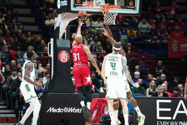 EA7 Emporio Armani Milano vs. Panathinaikos Aktor Athens, in the photo Shavon Shields (EA7 Emporio Armani Milano)  Copyright: xSimonexLucarellix xipa-agency.netx xSimonexLucarellix IPA_Agency_IPA69037980