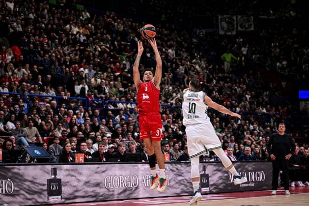 Quinn Ellis EA7 Emporio Armani Olimpia Milano - Panathinaikos AKTOR Athens Turkish Airlines Euroleague 2025-26 Milano, 11 12 2025 Foto ClaudioDegaspari Ciamillo-Castoria Assago Unipol Forum Lombardia Italy  Copyright: xClaudioxxDegasparix