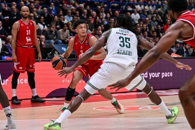 Quinn Ellis EA7 Emporio Armani Olimpia Milano - Panathinaikos AKTOR Athens Turkish Airlines Euroleague 2025-26 Milano, 11 12 2025 Foto ClaudioDegaspari Ciamillo-Castoria Assago Unipol Forum Lombardia Italy  Copyright: xClaudioxxDegasparix