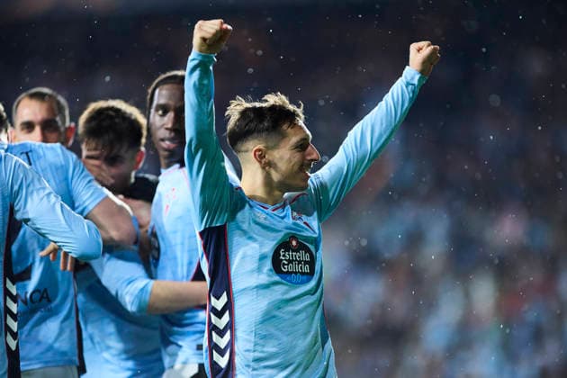 RC Celta de Vigo v Bologna - UEFA Europa League 2025 26 League Phase MD6 VIGO, SPAIN - DECEMBER 11: Bryan Zaragoza of Celta de Vigo celebrates after scoring his team s first goal during to the UEFA Europa League 2025 26 League Phase MD6 match between RC Celta de Vigo and Bologna at Estadio Abanca Balaidos on December 11, 2025 in Vigo, Spain. (Photo by Diego Simon Photo Players Images Magara press) Vigo Estadio Abanca Balaidos Spain Copyright: xDiegoxSimonx