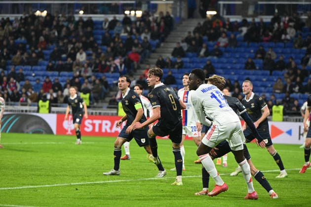 Football : Olympique Lyonnais v G.A. Eagles - UEFA Europa League 11 12 2025 Moussa NIAKHATE of Lyon during the UEFA Europa league match between Olympique Lyonnais and G.A. Eagles at Groupama Stadium Decines Charpieu Lyon on December 11 2025 , France LYONFrance  Copyright: xMouradxAllilix