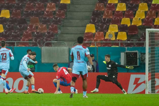 November, 11, 2025, UEFA EUROPA LEAGUE, League phase, Matchday 6, FCSB vs Feyenoord, Bucharest, National Arena Stadium 17 Casper Tengstedt scores his side to make it tree to one