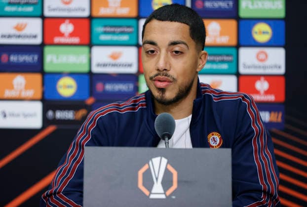 Basel, Switzerland December10, 2025 UEFA Europa League Soccer Match Press Conference Aston Villa FC vs FC Basel with Belgian Youri Tielemans from Aston Villa UEFA Europa League Aston Villa FC vs FC Basel