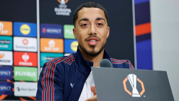 Basel, Switzerland December10, 2025 UEFA Europa League Soccer Match Press Conference Aston Villa FC vs FC Basel with Belgian Youri Tielemans from Aston Vills, St Jakob Stadion UEFA Europa League Aston Villa FC vs FC Basel