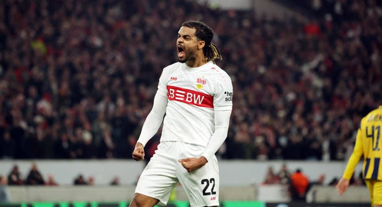 11 12 25 VfB Stuttgart Maccabi Tel Aviv FC Germany, Stuttgart, 11 12 2025, Football, UEFA Europa League, Season 2025 2026, VfB Stuttgart Maccabi Tel Aviv FC Lorenz Assignon VfB Stuttgart Jubel Tor 1 0 Assignon