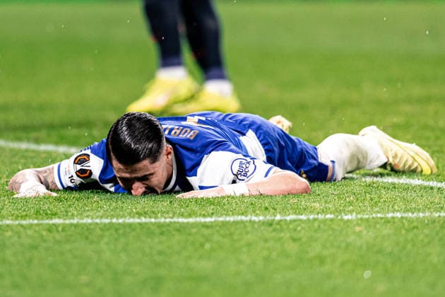 FC Porto v Malmo FF - UEFA Europa League 2025 26 League Phase MD6 PORTO, PORTUGAL - DECEMBER 11: Borja Sainz of FC Porto on the ground during to the UEFA Europa League 2025 26 League Phase MD6 match between FC Porto and Malmo FF at Estadio do Dragao on December 11, 2025 in Porto, Portugal. (Photo by Joao Gregorio RSM Press via Photo Players Images Magara press) Porto Estadio do Dragao Portugal Copyright: xJoaoxGregoriox