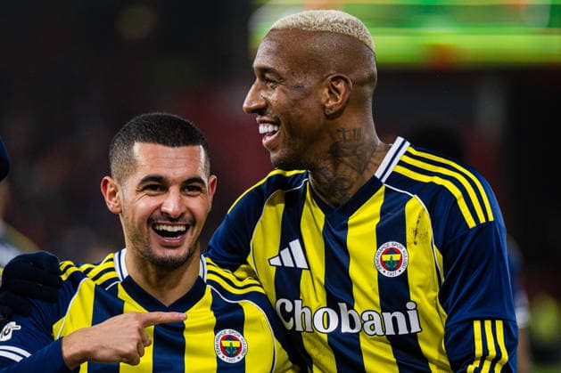 251211 Talisca of Fenerbahce celebrates after scoring the 0 4 goal during the UEFA Europa League football match between Brann and Fenerbache on December 11, 2025 in Bergen Photo Marius Simensen BILDBYRAN COP 238 MM0053 bbeng brann fenerbache football fotball fotboll jubel soccer uefa europa league  Copyright: MARIUSxSIMENSEN BB251211ZJ036