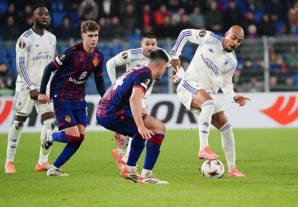 11 12 2025 Basel St Jakob Park Football Men Season 20215 2026 Europa League FC Basel Aston Villa 1 2 Picture Donyell Painting r Aston Villa Action