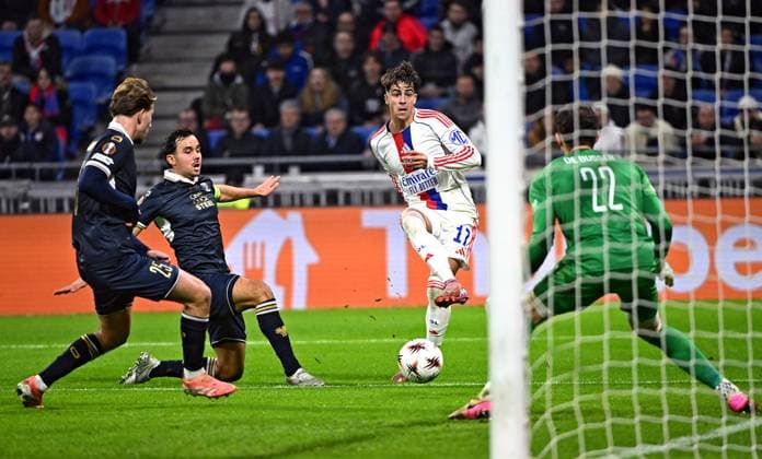 Match Europa League OL - Go Head Eagles PHOTOPQR LE PROGRES Stéphane GUIOCHON - Décines-Charpieu 11 12 2025 - Match Europa League OL - Go Head Eagles -A Décines au Groupama Stadium match de poule de l Europa League saison 2025 - 2026 OL - Go Ahead Eagles ici Afonso Moreira Décines-Charpieu Rhône Rhône-Alpes France  Copyright: xPHOTOPQR LExPROGRES MAXPPPxStéphanexGUIOCHONx 20251211LPL0211 20251211LPL0211