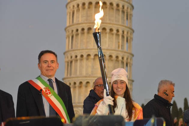 Milano Cortina 2026, Olympic torch relay in Pisa