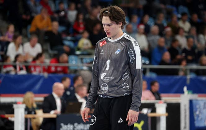 12 12 2025, Germany, Bietigheim, Handball 2 Bundesliga, SG BBM Bietigheim vs Dessau Roßlauer HV 06, Janik Patzwaldt HV