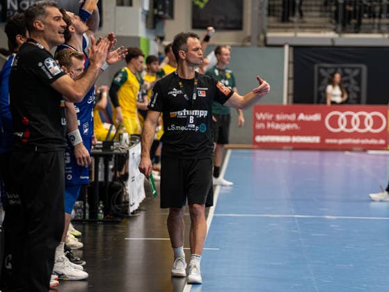 Matthias Flohr HBW Balingen Weilstetten, Coach is satisfied VfL Eintracht Hagen vs HBW Balingen Weilstetten, Handball, 2 Bundesliga, Matchday 15, Season 2025 2026, 12 12 2025 VfL Eintracht Hagen vs HBW Balingen Weilstetten, Handball, 2 Bundesliga, Matchday 15, Season 2025 2026, 12 12 2025 Hagen Copyright: xEibner-Pressefoto DamianxKruczynx EP_DKI
