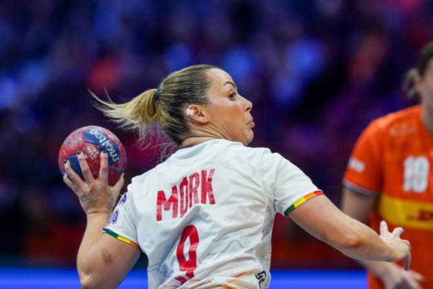 2025-12-12 Netherlands v Norway - IHF World Women s Handball Championship ROTTERDAM, NETHERLANDS - DECEMBER 12: Nora Mork of Norway shoots at goal during the IHF World Women s Handball Championship match between Netherlands and Norway at Ahoy on December 12, 2025 in Rotterdam, Netherlands. Rotterdam Ahoy Netherlands Content not available for redistribution in The Netherlands directly or indirectly through any third parties. Copyright: xHenkxSeppenx