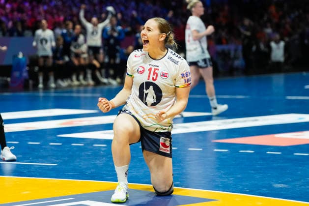 Women s Handball World Championship 2025 Netherlands Norway Rotterdam, Netherlands 20251212 Norway s Vilde Mortensen Ingstad celebrates during the semi final of the Women s Handball World Championship between the Netherlands and Norway at Ahoy Arena Photo Beate Oma Dahle NTB Rotterdam Netherlands EDITORIAL USE ONLY RESTRICTED USE FOR BETTING COMPANIES  Copyright: xBeatexOmaxDahlex xNTBx