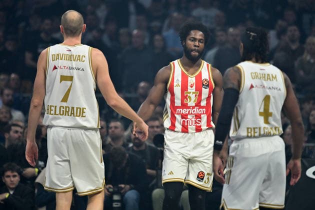 PARTIZAN vs CRVENA ZVEZDA SAMMY OJELEYE Semi Odzelej basketball Partizan vs Crvena zvezda during Euroleague matrch at Beogradska arena, Belgrade 12.12.2025 Foto: BASKETBALL, EUROLEAGUE, PARTIZAN, CRVENA ZVEZDA Belgrade Belgrade arena Serbia Copyright: xMarkoxMetlas xMNxPressx