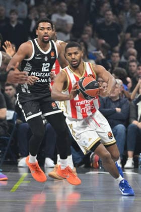 PARTIZAN vs CRVENA ZVEZDA JARED BUTLER Dzered Batler basketball Partizan vs Crvena zvezda during Euroleague matrch at Beogradska arena, Belgrade 12.12.2025 Foto: BASKETBALL, EUROLEAGUE, PARTIZAN, CRVENA ZVEZDA Belgrade Belgrade arena Serbia Copyright: xMarkoxMetlas xMNxPressx